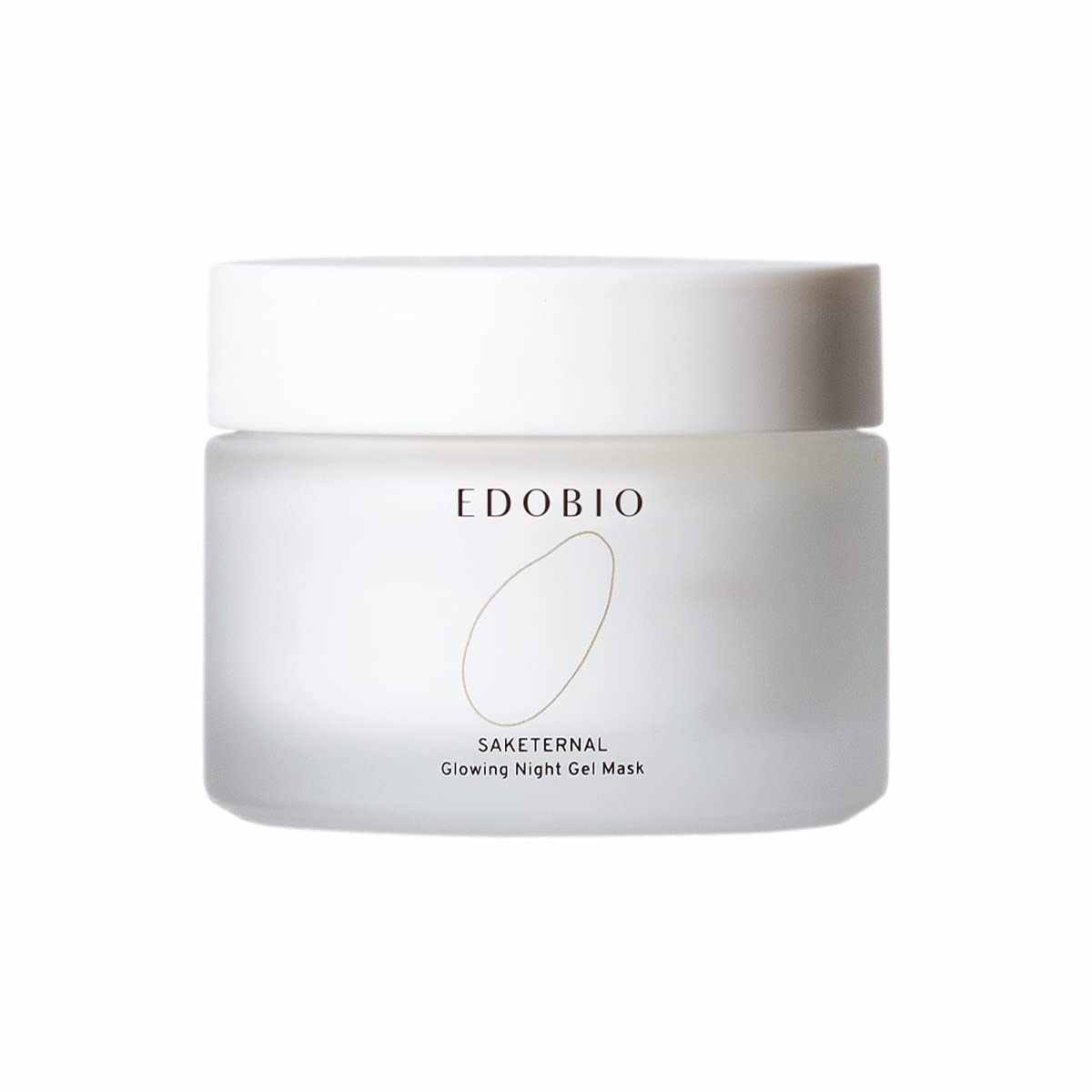 Glowing Overnight Gel Mask with sake lees extract and ceramide for hydrated skin.