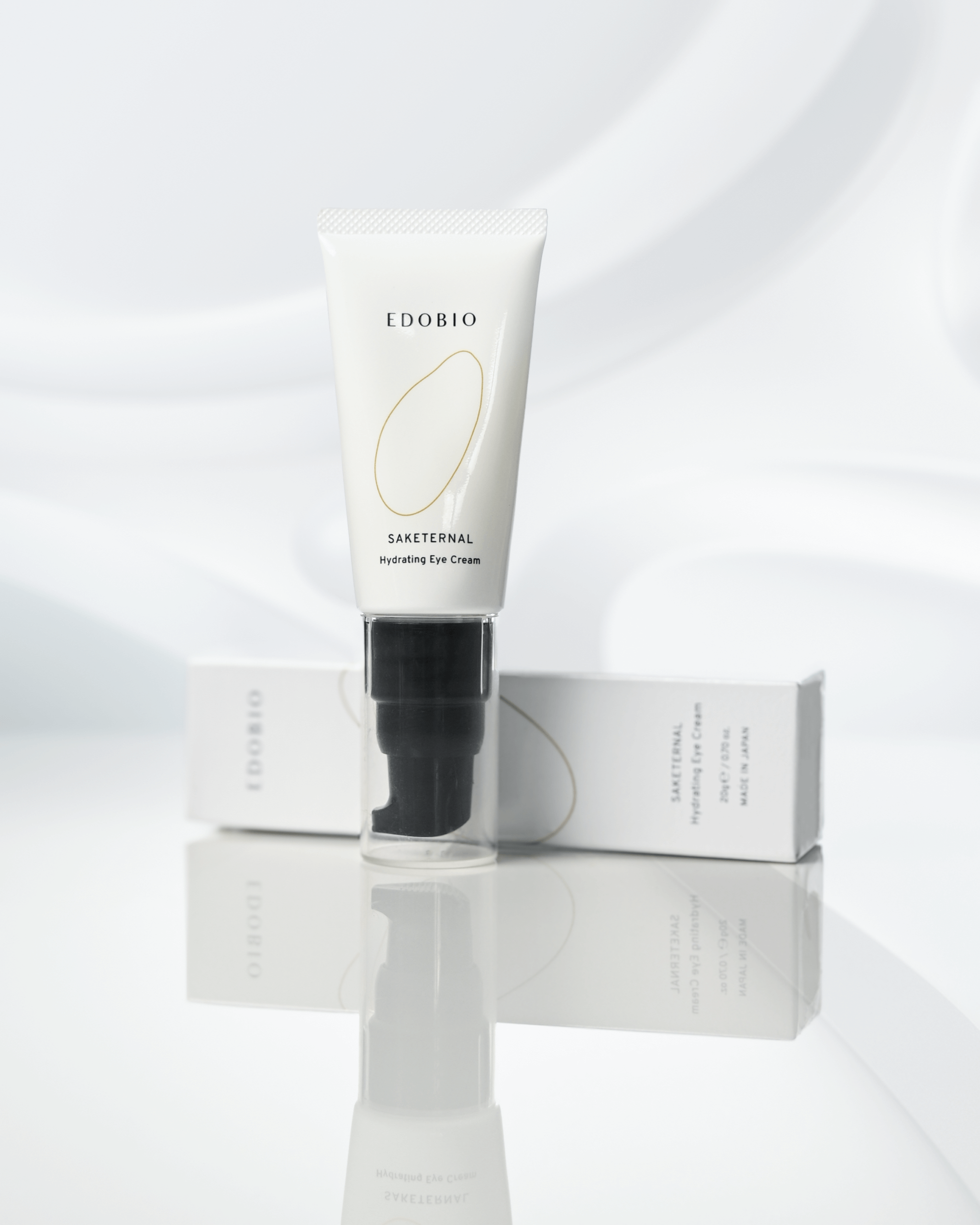 Edobio Hydrating Eye Cream in sleek tube combats dryness and fine lines.
