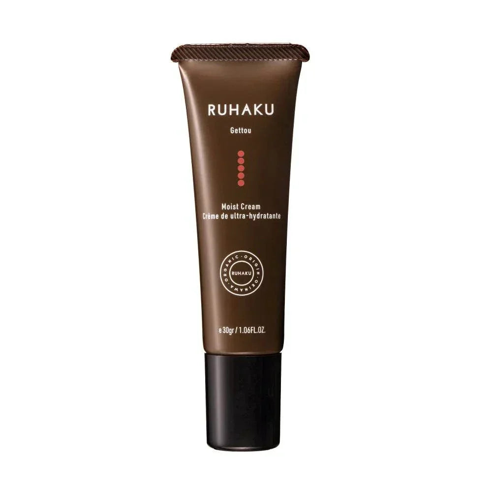 Ruhaku Gettou Day Moist Cream eco-friendly moisturizer tube with antioxidants.