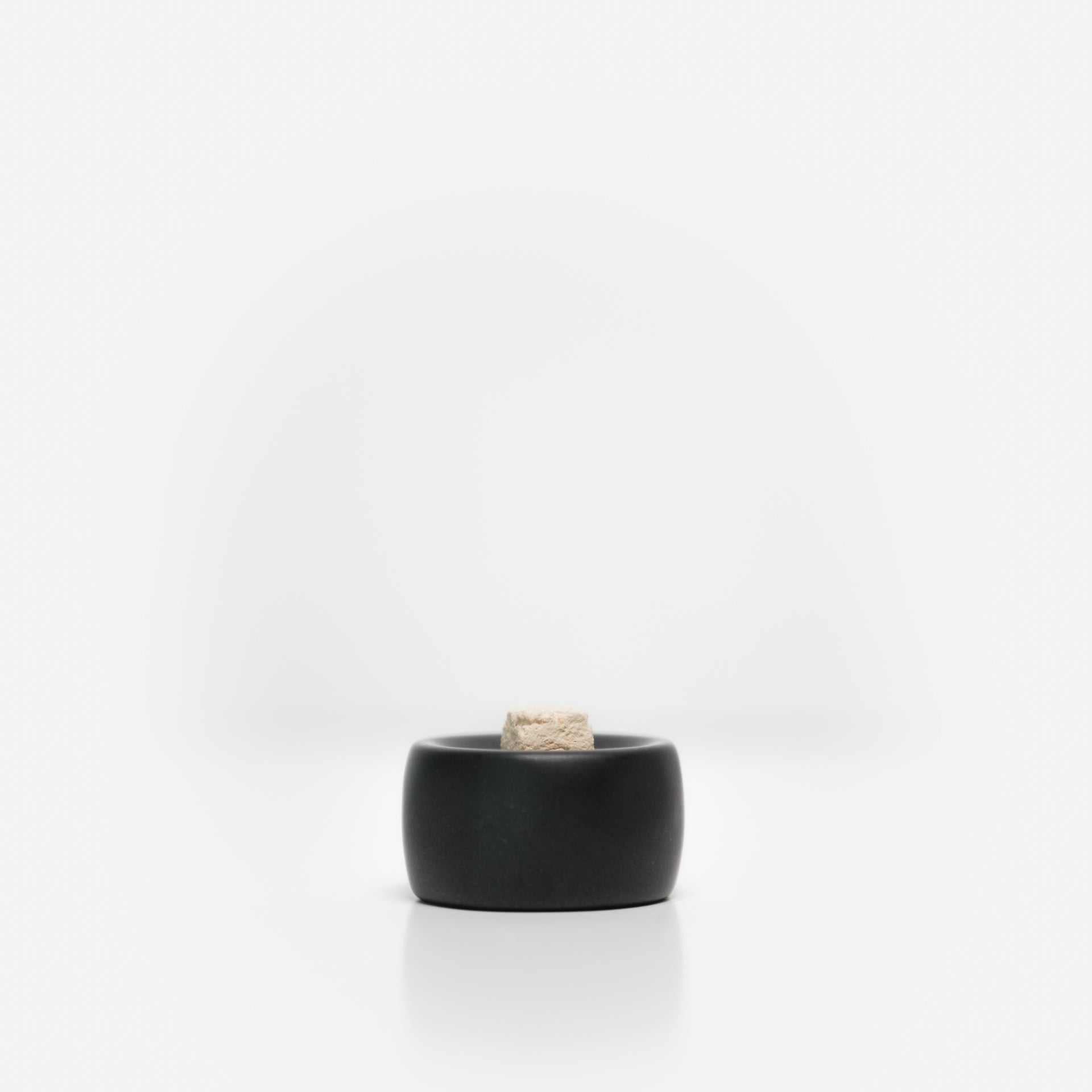 Shin Rin Yoku Hinoki essential oil Incense Cube PM with hinoki leaf essential oil from Tokyo, Japan in black container.