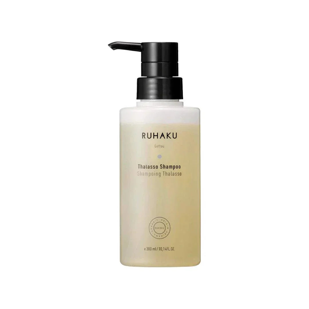 Thalasso Scalp & Hair Shampoo bottle with detoxifying kucha clay and hibiscus.